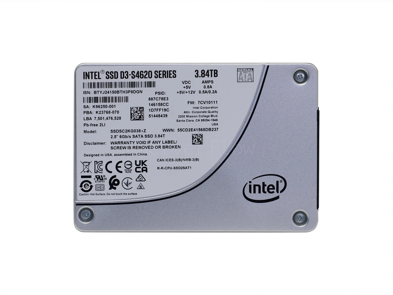 SSD-накопитель Intel D3-S4620 3.84TB 2.5" SATA 6Gb/s [SSDSC2KG038TZ01]